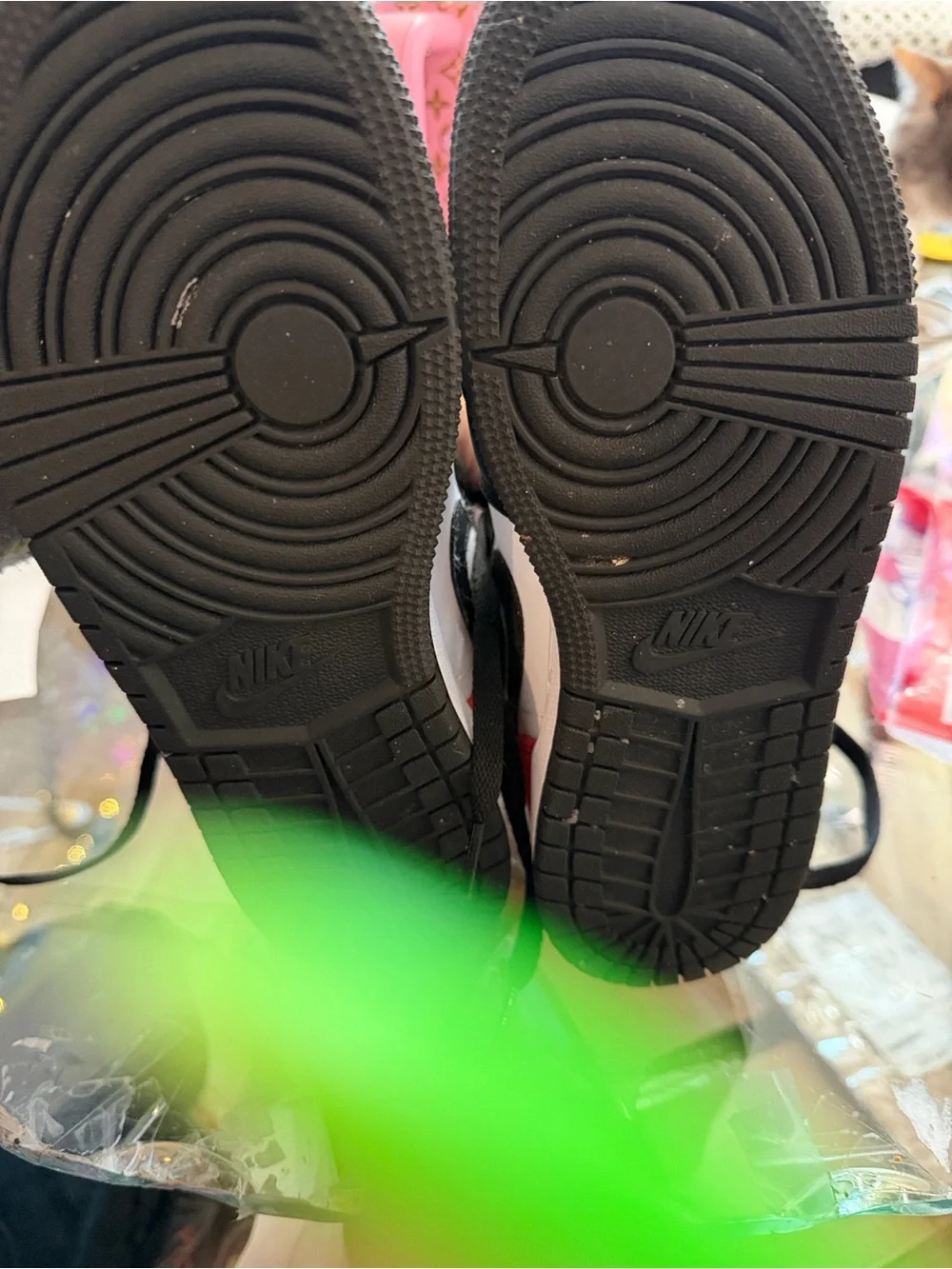 Nike Kids Black and White Air Jordan Style Sneakers